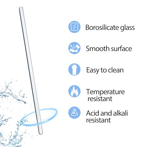 15 Pack Lab Glass Stirring Rods, 6mm x 6 Inch, Borosilicate Stirrers - size: 6 inch 6 mm
