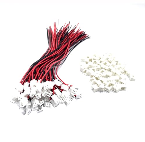 60 Pairs 26AWG 200mm JST XH 2.54mm Pitch 2 Pin Female Connector and Male Plug Wire Cable for RC Toys PCB LED Strips Household Appliances - size: 2.54mm Pitch-2Pin-20cm