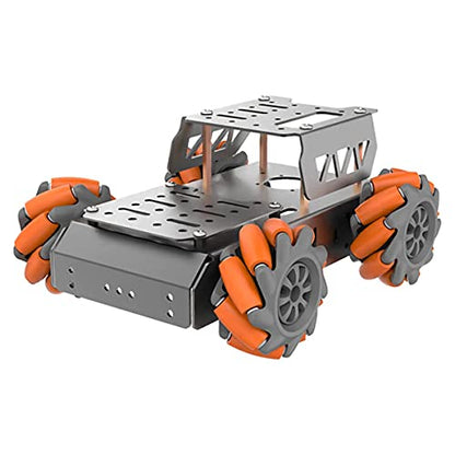 Mecanum Wheel Chassis Car Kit with TT Motor, Aluminum Alloy Frame, Smart Car Kit for DIY Education Robot