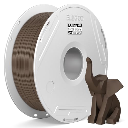 ELEGOO PLA Basic 3D Printer Filament 1.75mm Cocoa Brown 1KG - color: Pla Cocoa Brown