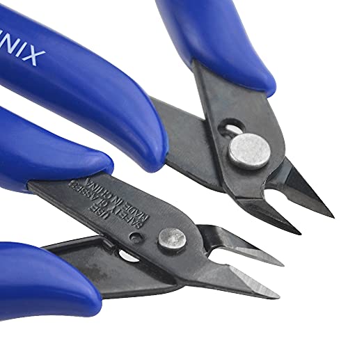 10Pack Wire Cutters Precision Electronic Flush Cutters Mini Cutting Pliers for Ultra-fine Cutting Needs (Blue) - color: Blue, size: 10Pack