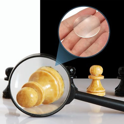 PATIKIL 24 Pack Biconvex Lens, 33.5mm Dia. 75mm Focal Length Optical Lenses Magnifier Paperweight Acrylic Double Convex for DIY Office Desk Home Science Experiment Telescope - size: 33.5mm Dia. 75mm Focal Length