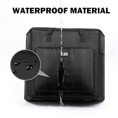 BUBM Desktop Computer Carrying Case, Padded Nylon Carry Tote Bag for Transporting Computer Tower PC Chassis,Monitor(Up to 27 inch),Keyboard,Cable and Mouse