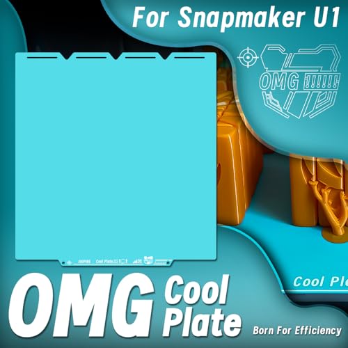 OMG Cool Plate for Snapmaker U1 Texture PEI Glacier Plate 270x270mm Double-Sided Printing Platform, Flexible and Detachable Heatingbed Made of Spring Steel for Snapmaker U1 3D Printer Parts - color: Cool Plate