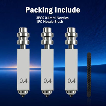 3PK Nozzle for Kobra X/Kobra 4 0.4MM Integrated Hardened Nozzles - style: 3PK