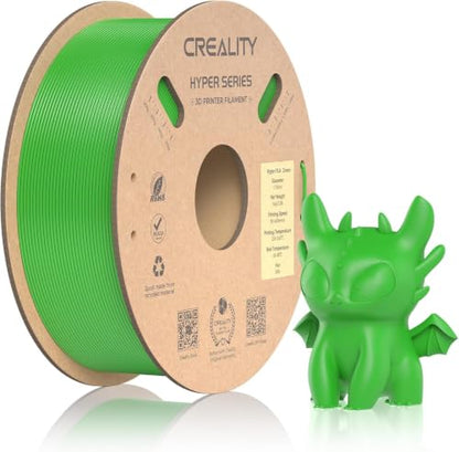 Official CREALITY Hyper PLA Filament 1.75mm, High Speed PLA 30-600mm/s Rapid 3D Printer Filament, Dimensional Accuracy +/-0.02mm, Stronger Toughness, Fit Most FDM 3D Printers，1KG(2.2lbs) Spool Green - color: Green