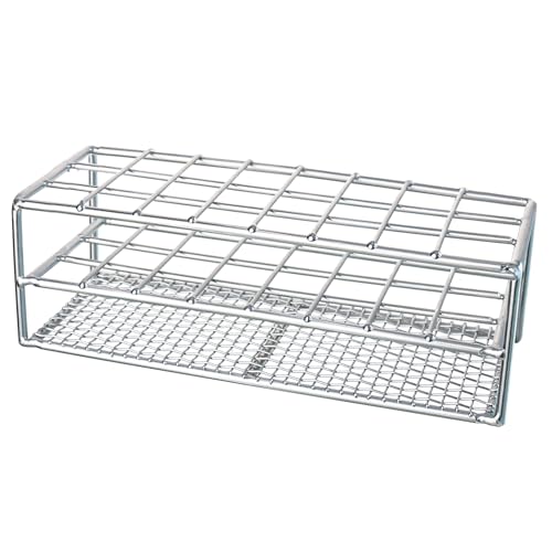 Test Tube Rack, 24 Holes Stainless Steel Test Tube Racks, Suitable for Tubes of Dia.≤25mm, Round Holes Test Tube Holder, for Classroom, Lab,TTRS2425A1 - size: 24 Holes,for Tubes of Dia.≤25mm