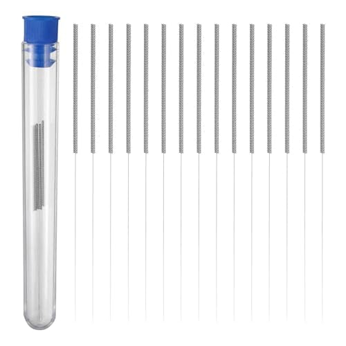 HARFINGTON 20pcs 3D Printer Nozzle Cleaning Needles 0.25mm Stainless Steel Nozzles Cleaner Tool 3D Printing Nozzle Cleaning Kit for 3D Printers Accessories - color: Silver Tone, size: 0.25mm