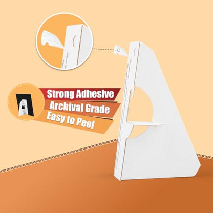 Lineco Self Stick Easel Backs 5 in. White Pack of 25 - color: White, size: 5"