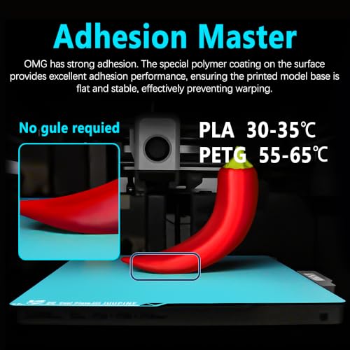 2.0 Upgraded OMG Cool Plate for Anycubic Kobra S1/Kobra X/Kobra 4, 264x276mm Thicker Magnetic Kobra Build Plate with Supertack Smooth Surface, Easy Release 3D Printer Hotbed for PLA PETG Printing - size: 264x276mm for Kobra S1/X/4