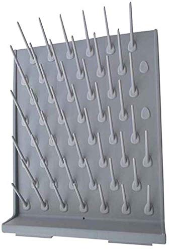 Lab Drying Racks Pegboard Bench-top Wall-Mount Laboratory Glassware Cleaning Polyethylene Equipment (52 Grey) - style: 52 Grey