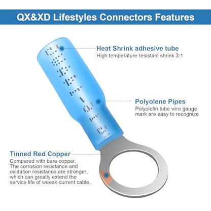 QX&XD 540PCS Heat Shrink Wire Connectors Kit, Wire connectors kit - style: 540pcs