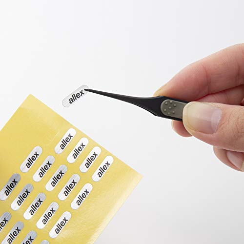 ALLEX Japanese Sticker Tweezers Precision Fine Point Tips (Straight Non-Stick Coating), Made in JAPAN, Pointy Craft Tweezers for Crafting, Hobby, Jewelry Detail Work, Japanese Stainless Steel, Black - color: Black (Non-stick), size: 4.5" Straight