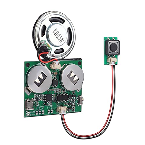 Sound Module, Icstation Programmable Sound Chip for Greeting Card 8M USB Charging Sound Board for DIY Mother's Day Presents, Compatible with Windows Computer - color: Rechargeable