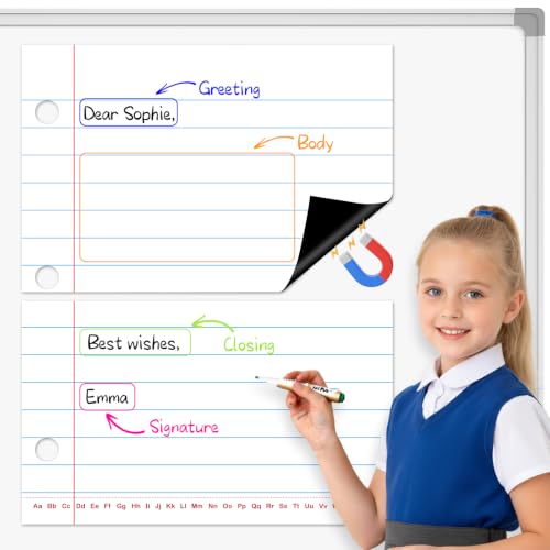 Giant Magnetic Notebook Paper,21.7”x 17" Dry Erase Chart Paper