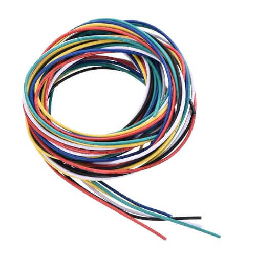 MECCANIXITY 24 Gauge PVC Hookup Wire 1.5m/5ft 24AWG Flexible Electrical Wire UL1007 Tinned Copper Stranded 6 Color, 1.5mm Dia for Model Aircraft Electric Appliances Internal Connect - size: 1.5m, 24AWG