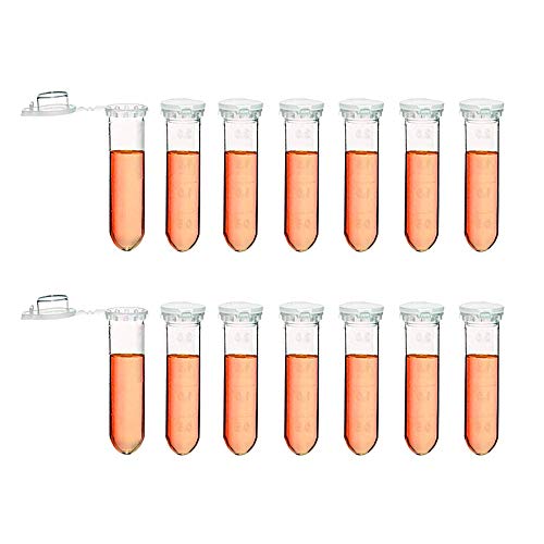Centrifuge Tubes 200 Pack 2ml Polypropylene Clear Graduated Mirco Test Tubes with Snap Cap for Sample Storage Container No-Leak