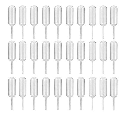 100 Pieces 4ml Cupcake Pipettes, Food Grade Plastic Disposable Pipettes Mini Liquid Injector