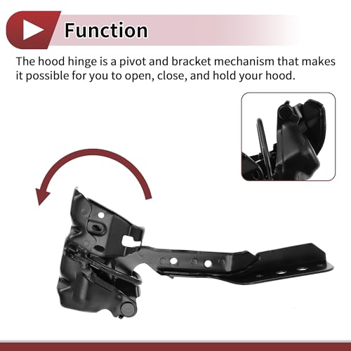 1 Pair Hood Hinges for Honda Civic 2022-2023 Front Driver and Passenger Side Front Bonnet Bracket No./ Black Iron