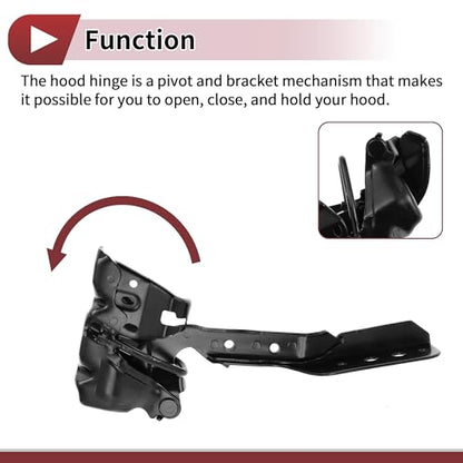 1 Pair Hood Hinges for Honda Civic 2022-2023 Front Driver and Passenger Side Front Bonnet Bracket No./ Black Iron