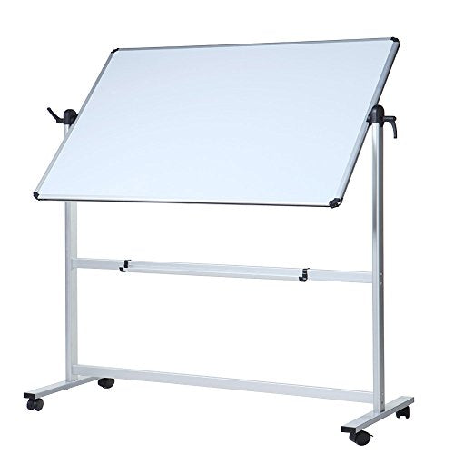 VIZ-PRO Double-Sided Magnetic Mobile Whiteboard, 60" x 36" - size: 60"W x 36"H