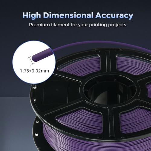 FLASHFORGE Carbon Fiber PETG Filament 1.75mm, Carbon Fiber PETG 3D Printer Filament, 1KG Spool Dimensional Accuracy +/- 0.02mm, Lightweight & Heat-Resistant & Moisture Free (Iris Purple) - color: Purple, size: PETG CF