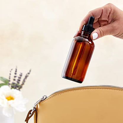 Juvale Amber Glass UV-Protected Amber Dark Glass Bottles with Droppers for Essential Oils & Travel Liquids - 4 Oz, 15-Pack, Apothecary Style - Leak-Proof Dropper Bottle Set with 6 Funnels