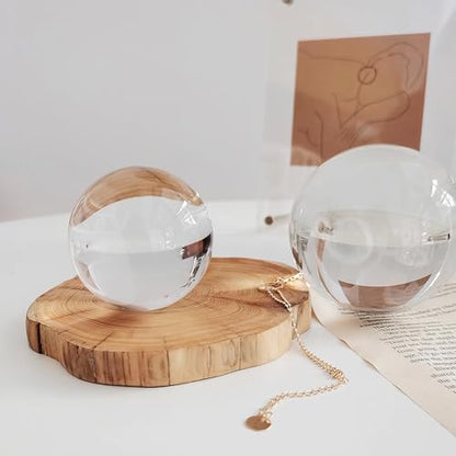 6PCS 2.36in Crystal Magnifying Glass Dome Paper Weights Small Magnifying Glass for Reading Books Aid Optical Half Ball Magnifier for Physics Classroom Paperweight for Home Decor