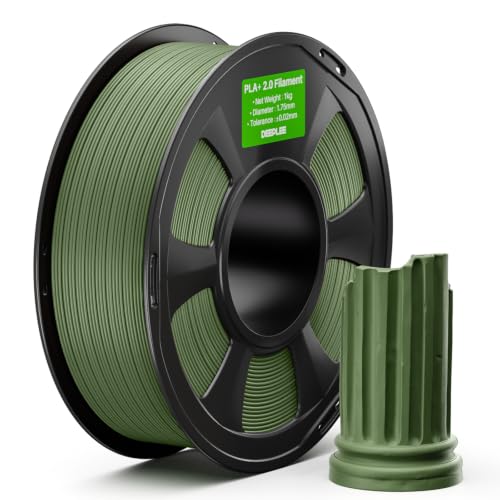 PLA+ 2.0 Filament 1.75mm 3D Printer Filament, Olive Green 1KG - color: 1kg*olive Green