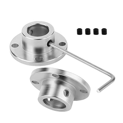 2-Pack 10mm Flange Shaft Coupling High Hardness Metal Axis Bearing Fittings DIY Model Accessory Rigid Flange Guide Shaft Coupler Motor Connector - size: 10mm
