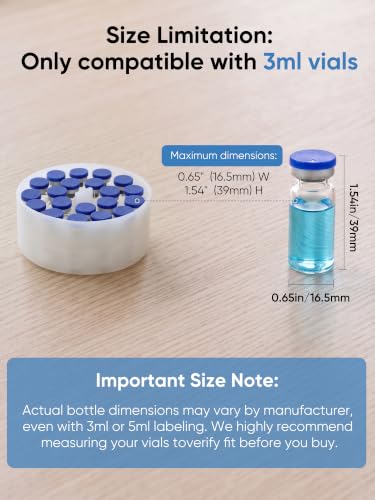 3ml Peptide Case for Fridge, 20slots Peptides Vial Jar with Ice Pack Blue - color: 20slots Blue Jar+ice Pack