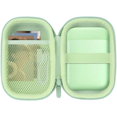 Lebakort Storage Case Compatible with Liene 2x3” Photo Printer Mini Instant Portable Color Mono Photo Printer (Green Case) - color: Green Case, size: for Liene 2x3