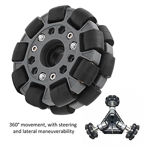 100mm Double Omni Wheel with Circular and Crossed Shaft Coupling