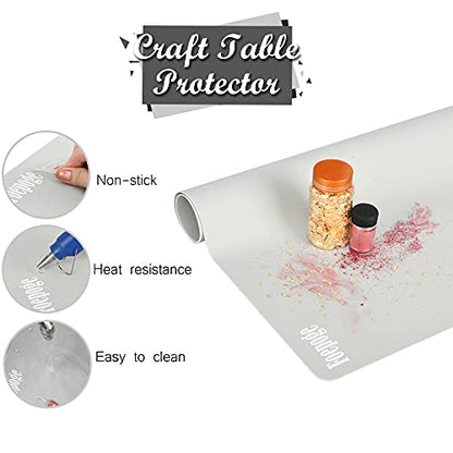Foepoge Extra Large Silicone Sheet for Crafts Resin 27.9''x20'', Nonstick - color: Gray, size: 27.9" x 20"