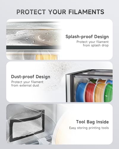 YOOPAI 3D Printer Filament Storage Box – 2 Tier Filament Storage Rack with Fabric Cover, Holds Up to 48 Rolls 1KG – 3D Filament Storage Organizer for Home, Workshop & Studio(20 Roll*2) - size: Farbric Cover-40 Rolls