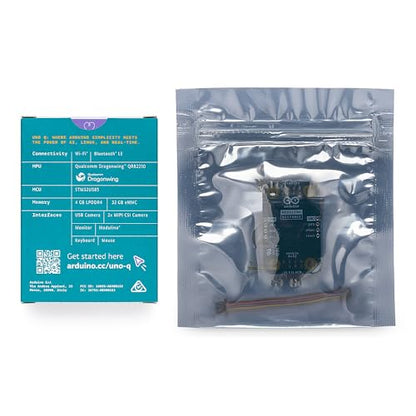 Arduino UNO Q 4GB + Modulino Distance — Plug‑and‑Play Time‑of‑Flight Sensor Bundle for AI, IoT, Robotics & Prototyping | Linux + Arduino | No‑Solder Modular Expansion