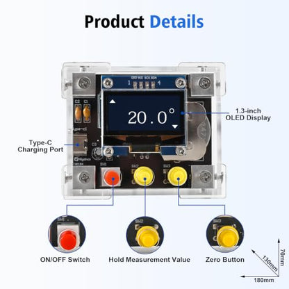 DIY Electronic Level Soldering Project Kit with 1.3" OLED Display