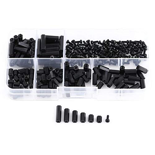 250pcs Standoffs Nylon M2 M3 Male Female Hex Column Standoff Screws Nuts Assortment Kit for Communication Electroplating M2 female standoff D
