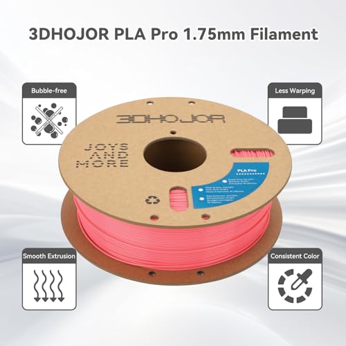 3DHoJor PLA+ 3D Printer Filament Pink,1KG - color: Pink