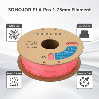 3DHoJor PLA+ 3D Printer Filament Pink,1KG - color: Pink
