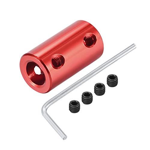 uxcell 4mm to 8mm Bore Rigid Coupling Set Screw, Dark Red - size: 4mm to 8mm