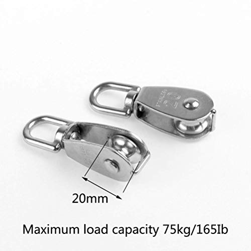 10 Pcs M20 Single Pulley, Stainless Steel Wire Rope Crane Pulley Block - size: 10*M20 Single