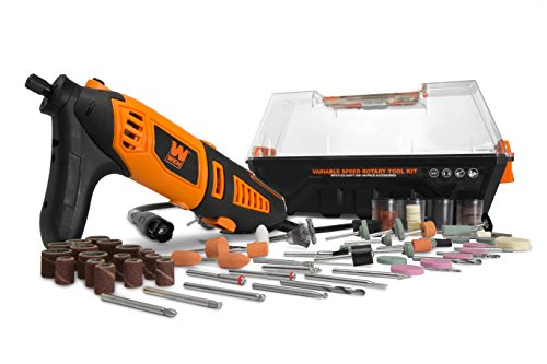 WEN 23190 1.3-Amp Variable Speed Steady-Grip Rotary Tool with 190-Piece Accessory Kit, Flex Shaft, and Carrying Case, Multicolor