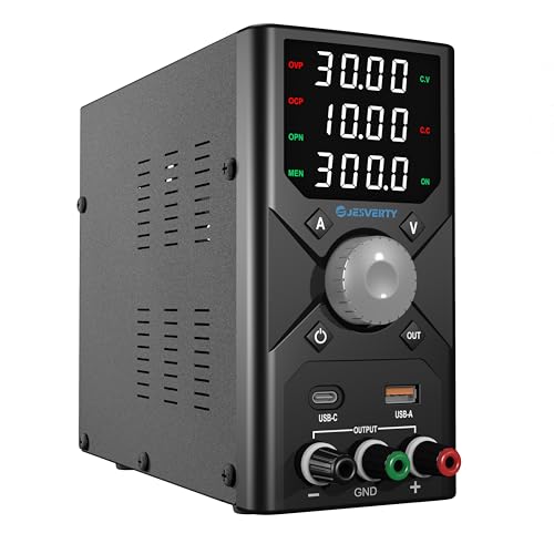 DC Power Supply Variable, 0-30V 0-10A Adjustable Switching DC Regulated Bench Power Supply with 20W USB & Type-C Quick-Charge, Encoder Knob, 4-Digit LED Display, Preset Memory - SPS-3010X - color: Classic, size: 30V 10A