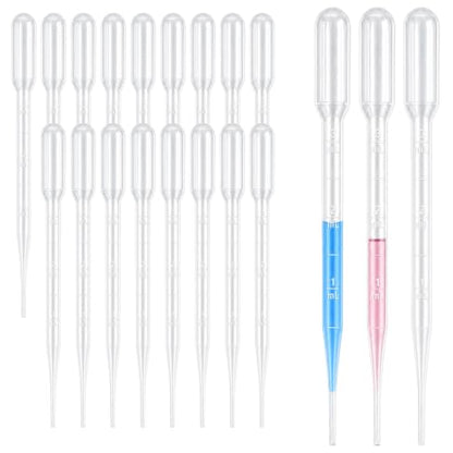 Zkupanx 20-Pack 3mL Disposable Plastic Dropper Pipettes for Resin & Oils - size: 3 mL