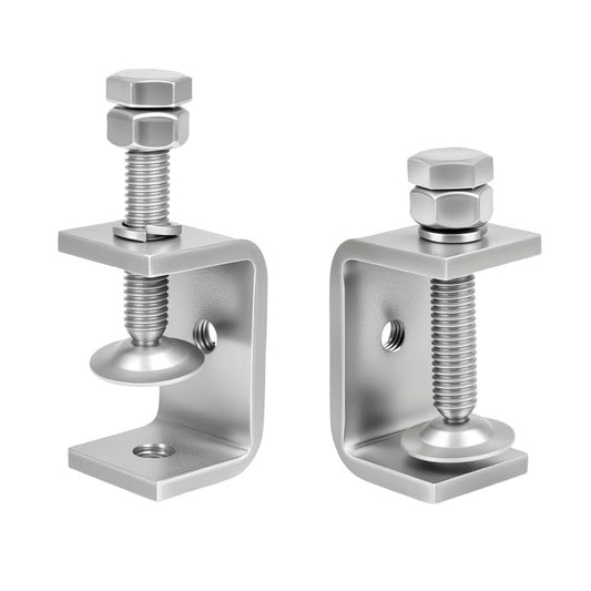 1-3/4 Inch C Clamp, 2 Pcs 304 Stainless Steel C Clamps, Small U Clamps for Mounting, G-Clamp with Wide Jaw Opening and I-Beam Design, for Carpentry, Metal Fabrication, DIY Home Improvement (45mm) - size: 1-3/4 Inch-2pcs（45mm）