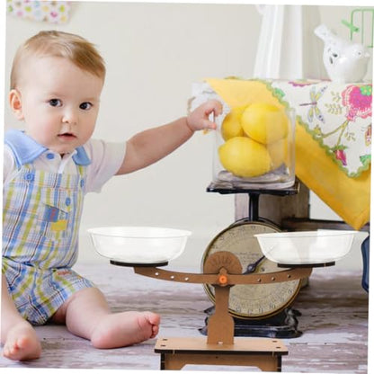 Veemoon 2pcs Wooden Balance Scales for Activities DIY Preschool Science Experiment Balance Board for Creative Measurement Physics Exploration
