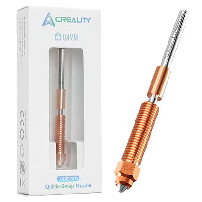 Creality K2 SE/K1C Nozzle, Upgrade Ender 3 V3 SE Unicorn 3D Printer Nozzle Kit, Original K1 Copper Alloy and Hardened Steel Nozzle for Creality K1 SE/K1 Max/Ender 3 V3 Plus/3 V3 KE 3D Printers (0.4mm) - size: 0.4mm Unicorn
