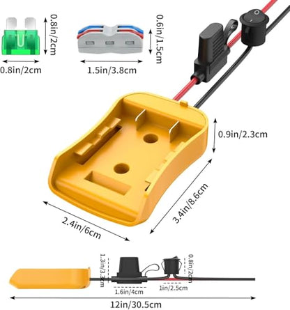 Kzreect 2 Pack for Power Wheel Adapter Compatible with Dewalt 20V Battery - size: 2 Pack