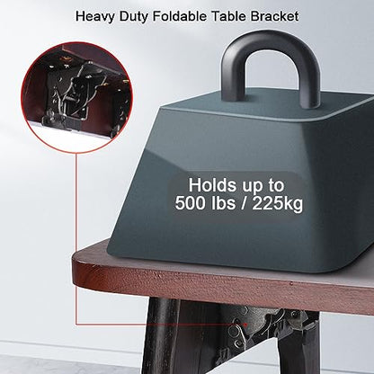 8Pc Fold Bracket for Table Bed Leg Feet,Self-Lock Hinge Hardware with Screw - size: Pack of 8